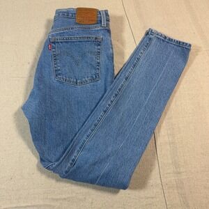 Levi's Premium 501 S Skinny Jeans Men W30 L32 Blue Button Fly Denim